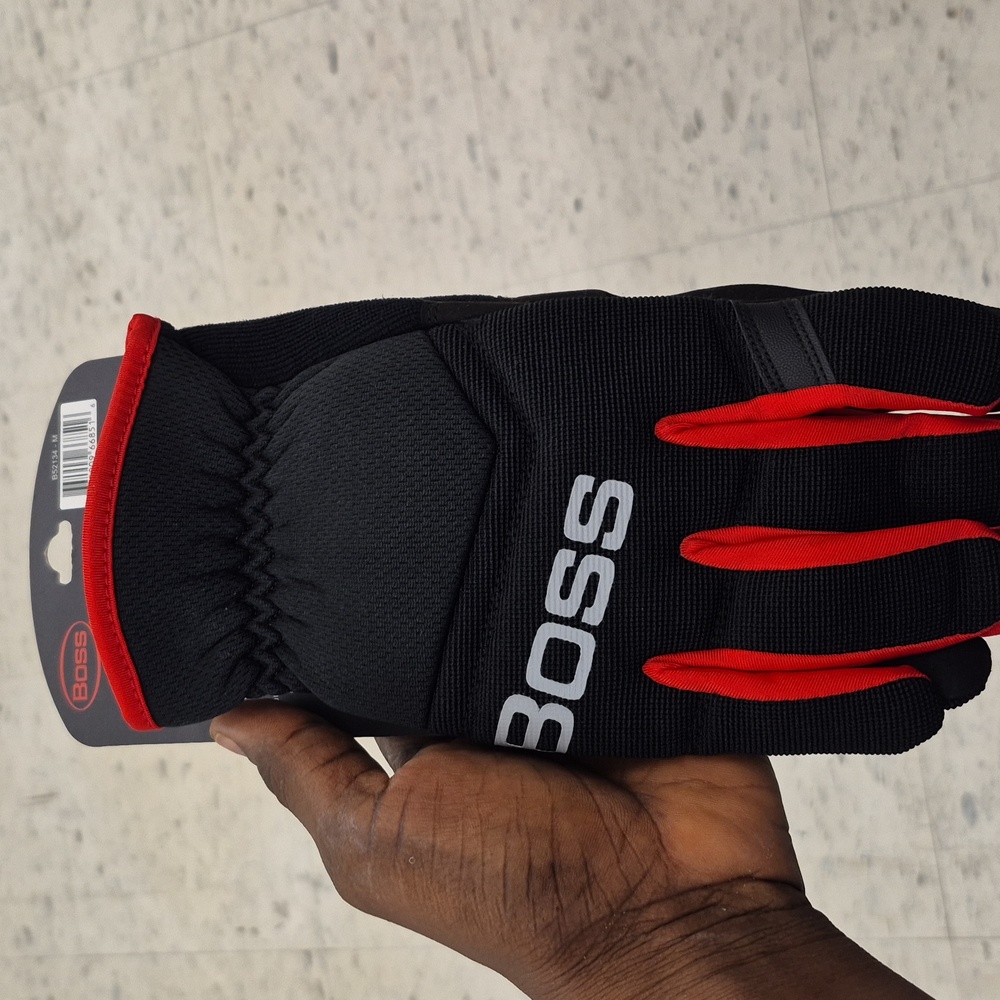 Boss Black and Red Outdoor Gloves